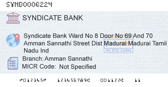 Syndicate Bank Amman SannathiBranch 