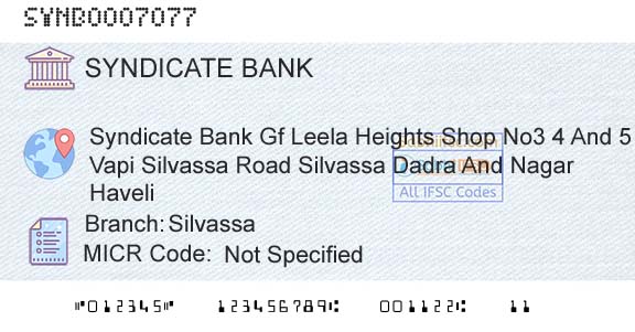 Syndicate Bank SilvassaBranch 