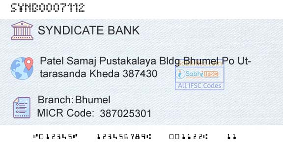 Syndicate Bank BhumelBranch 