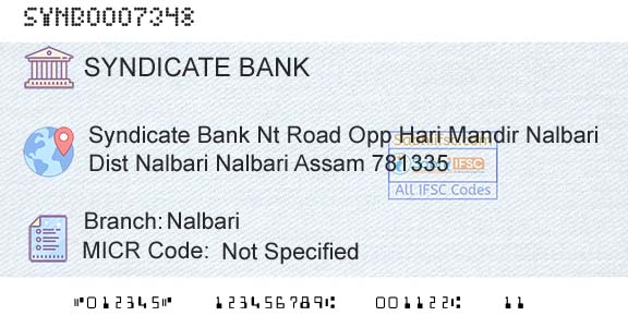 Syndicate Bank NalbariBranch 
