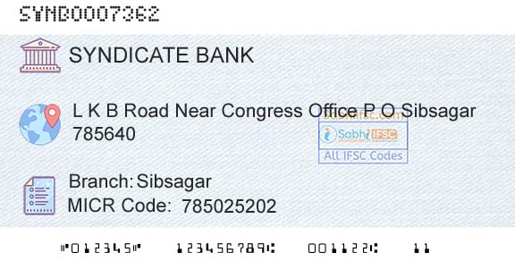 Syndicate Bank SibsagarBranch 