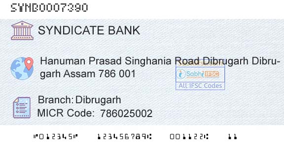 Syndicate Bank DibrugarhBranch 