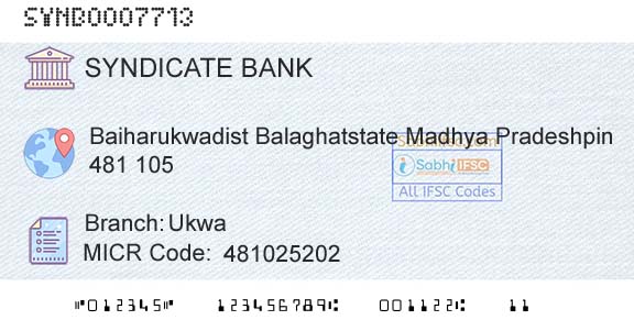 Syndicate Bank UkwaBranch 