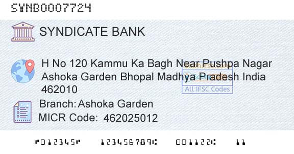 Syndicate Bank Ashoka GardenBranch 