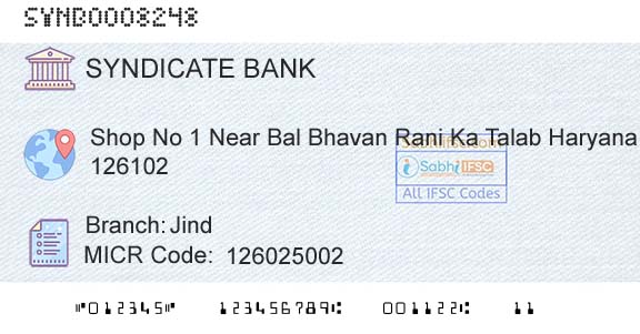 Syndicate Bank JindBranch 