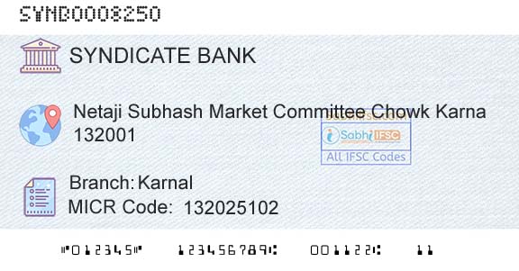 Syndicate Bank KarnalBranch 
