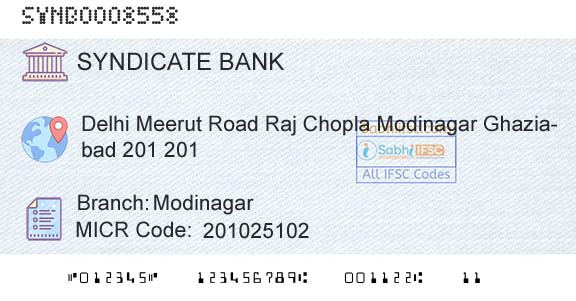 Syndicate Bank ModinagarBranch 