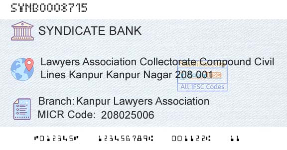 Syndicate Bank Kanpur Lawyers AssociationBranch 