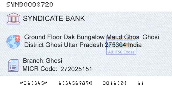 Syndicate Bank GhosiBranch 