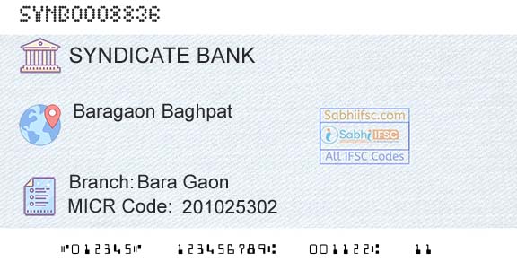 Syndicate Bank Bara GaonBranch 