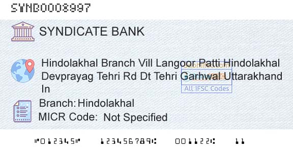 Syndicate Bank HindolakhalBranch 