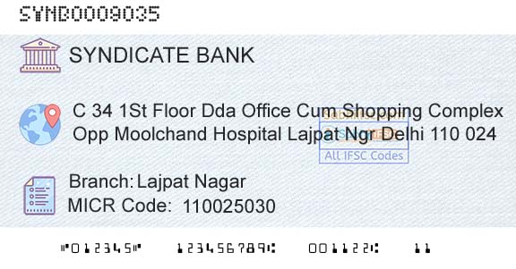 Syndicate Bank Lajpat NagarBranch 