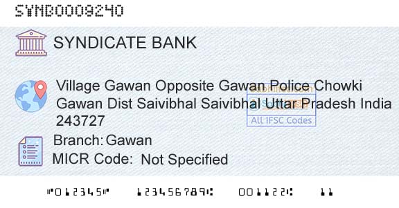 Syndicate Bank GawanBranch 