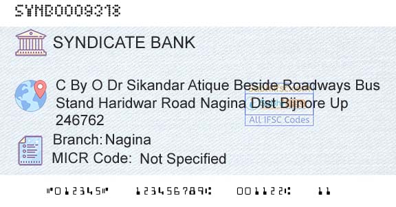 Syndicate Bank NaginaBranch 