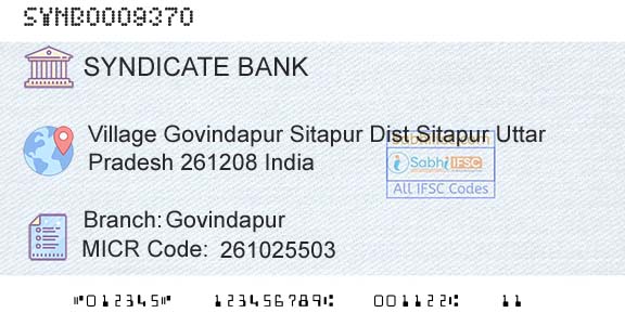 Syndicate Bank GovindapurBranch 
