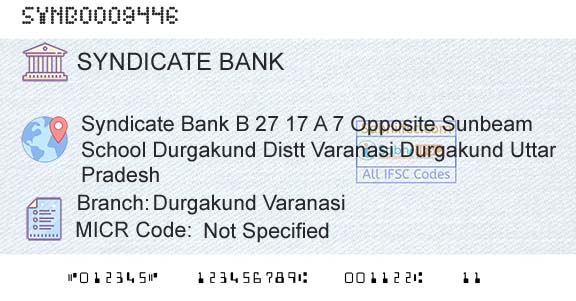 Syndicate Bank Durgakund VaranasiBranch 
