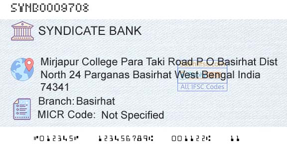 Syndicate Bank BasirhatBranch 