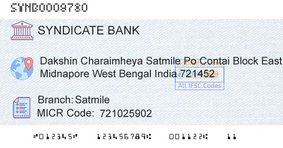 Syndicate Bank SatmileBranch 