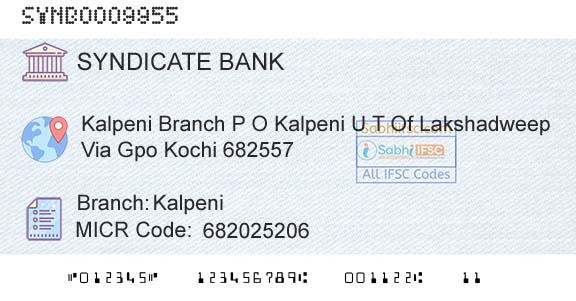 Syndicate Bank KalpeniBranch 