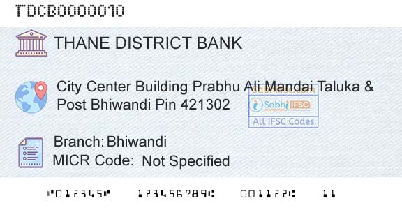 The Thane District Central Cooperative Bank Limited BhiwandiBranch 