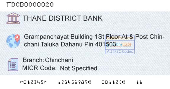 The Thane District Central Cooperative Bank Limited ChinchaniBranch 