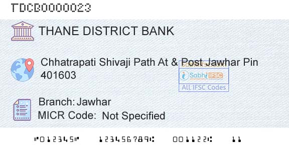 The Thane District Central Cooperative Bank Limited JawharBranch 