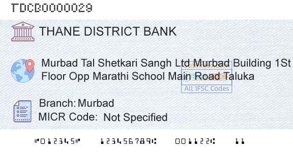 The Thane District Central Cooperative Bank Limited MurbadBranch 