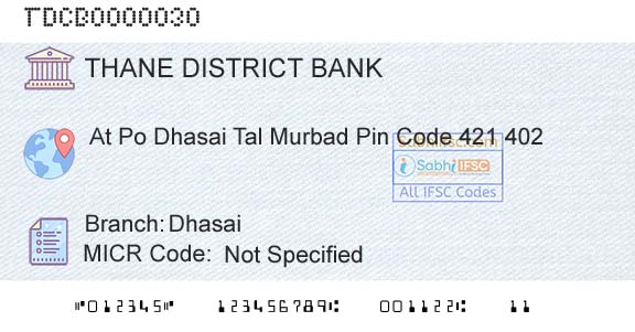 The Thane District Central Cooperative Bank Limited DhasaiBranch 