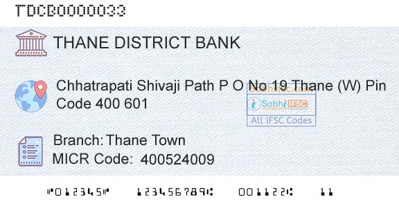 The Thane District Central Cooperative Bank Limited Thane TownBranch 