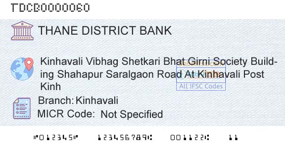 The Thane District Central Cooperative Bank Limited KinhavaliBranch 