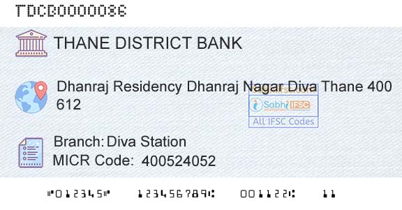 The Thane District Central Cooperative Bank Limited Diva StationBranch 