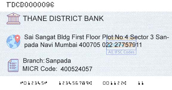 The Thane District Central Cooperative Bank Limited SanpadaBranch 