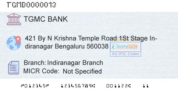 Tumkur Grain Merchants Cooperative Bank Limited Indiranagar BranchBranch 