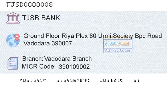 Tjsb Sahakari Bank Ltd Vadodara BranchBranch 