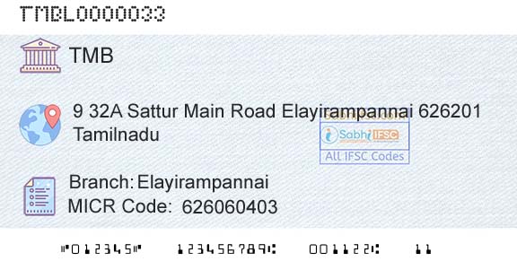 Tamilnad Mercantile Bank Limited ElayirampannaiBranch 