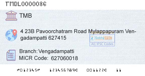 Tamilnad Mercantile Bank Limited VengadampattiBranch 