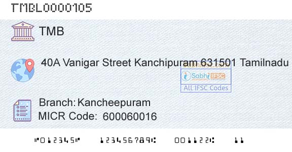 Tamilnad Mercantile Bank Limited KancheepuramBranch 