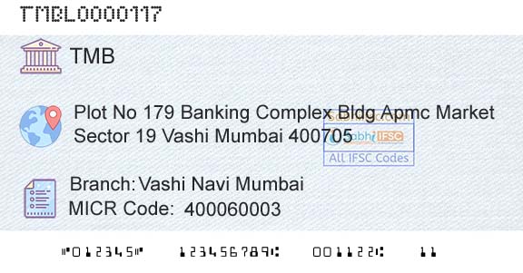 Tamilnad Mercantile Bank Limited Vashi Navi MumbaiBranch 