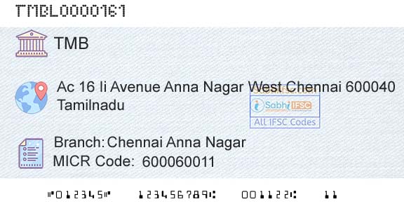 Tamilnad Mercantile Bank Limited Chennai Anna NagarBranch 
