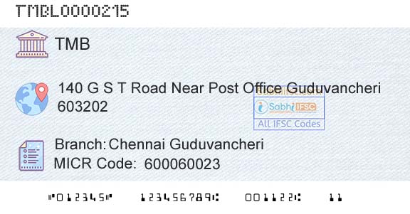 Tamilnad Mercantile Bank Limited Chennai GuduvancheriBranch 