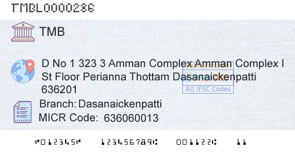 Tamilnad Mercantile Bank Limited DasanaickenpattiBranch 