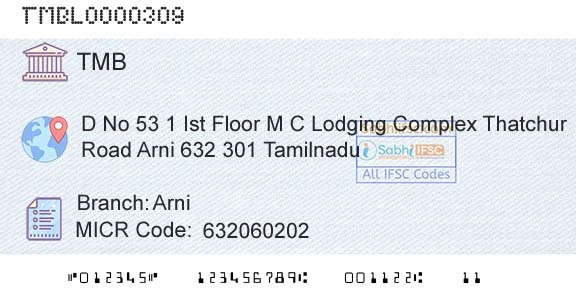 Tamilnad Mercantile Bank Limited ArniBranch 
