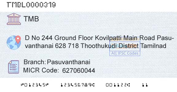 Tamilnad Mercantile Bank Limited PasuvanthanaiBranch 
