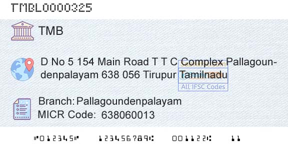 Tamilnad Mercantile Bank Limited PallagoundenpalayamBranch 