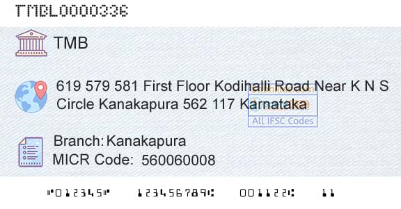 Tamilnad Mercantile Bank Limited KanakapuraBranch 