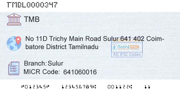 Tamilnad Mercantile Bank Limited SulurBranch 