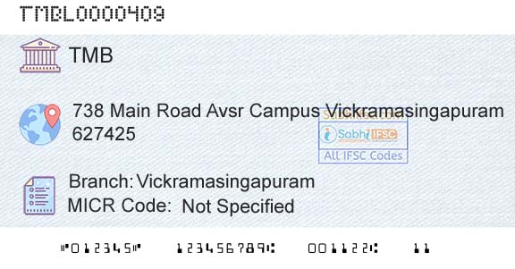 Tamilnad Mercantile Bank Limited VickramasingapuramBranch 