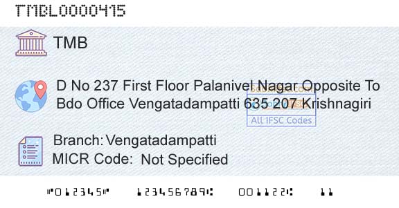Tamilnad Mercantile Bank Limited VengatadampattiBranch 