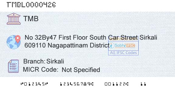 Tamilnad Mercantile Bank Limited SirkaliBranch 