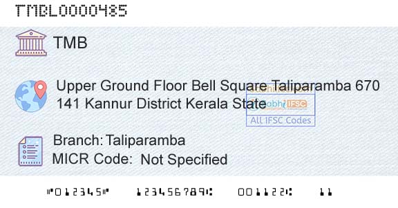 Tamilnad Mercantile Bank Limited TaliparambaBranch 